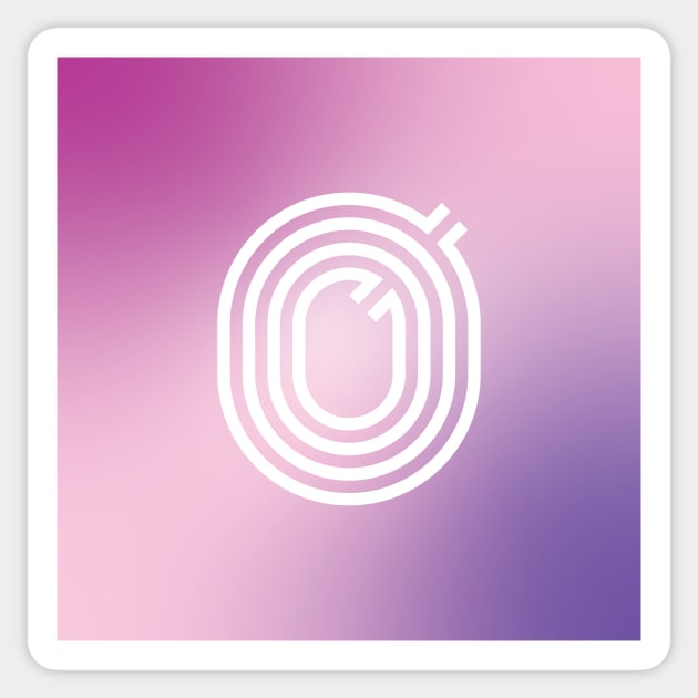 Letter O in Pink Sticker by HenrisKas